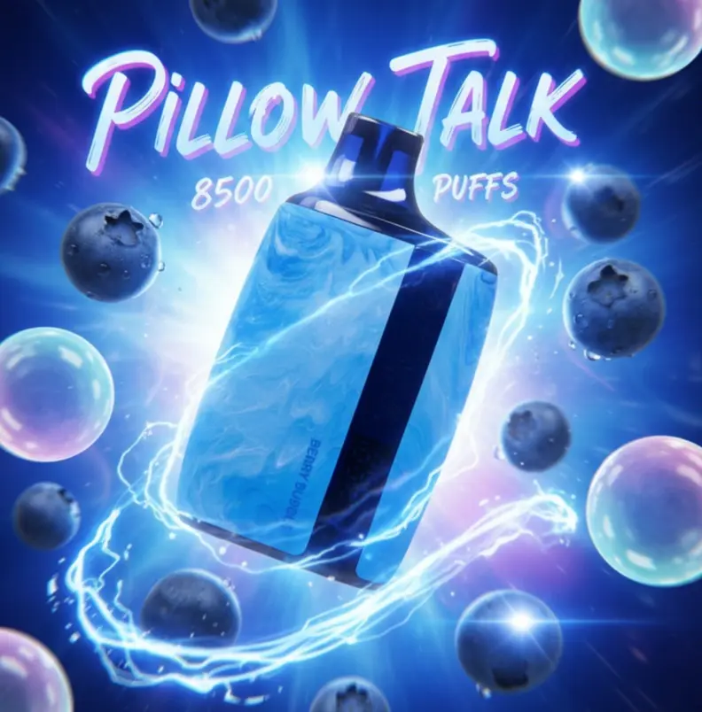 pillow talk-8500 puffs-berry bubble پاد 8500 کام پیلو تاک طعم بلوبری آدامس